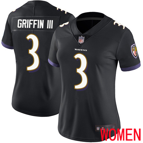 Baltimore Ravens Limited Black Women Robert Griffin III Alternate Jersey NFL Football #3 Vapor Untouchable